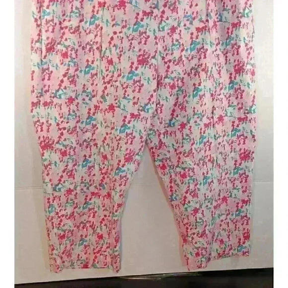 "National Since 1952 "Pull-on Capri Pink Floral Notched‎ Ankle Pockets SZ 14P - Picture 3 of 9